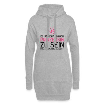 Prinzessin Spruch - Hoodie-Kleid - Grau meliert - Vorne