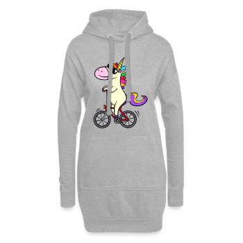 Cool Einhorn Lustiges Design Sonnenbrille - Hoodie-Kleid - Grau meliert - Vorne