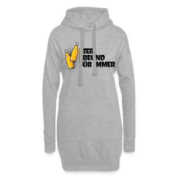 Bier Beste Freunde Lustige Sprüche - Hoodie-Kleid - Grau meliert - Vorne
