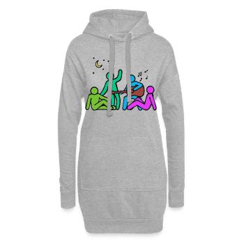 Les meilleurs amis amis amitié - Sweat-shirt à capuche long Femme - gris chiné - Devant