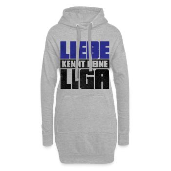 LIEBE KENNT KEINE LIGA | 2.Liga Absteiger Shirt - Hoodie-Kleid - Grau meliert - Vorne