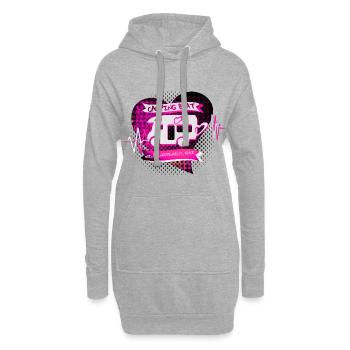 Camping Beat : La vie sauvage des campeurs - Sweat-shirt à capuche long Femme - gris chiné - Devant