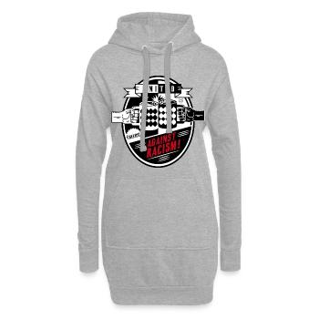 united against racism - Hoodie Dress - heather grey - Front