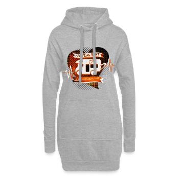 CAMPING BEAT - Herzschlag Orange Motorhome Camping - Sweat-shirt à capuche long Femme - gris chiné - Devant