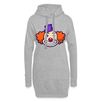 Clown Carnaval Carnaval - Sweat-shirt à capuche long Femme - gris chiné - Devant