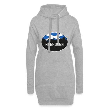 Aberdeen Schottland Skyline Silhouette schottische Flagge - Hoodie-Kleid - Grau meliert - Vorne