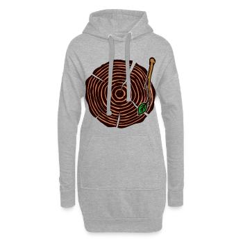 Naturliebhaber Natur Baum - Hoodie-Kleid - Grau meliert - Vorne