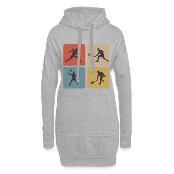 Squash Sport Design - Hoodie-Kleid - Grau meliert - Vorne