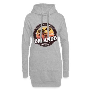 Orlando Florida Vintage Beach Design - Hoodie-Kleid - Grau meliert - Vorne