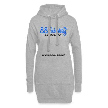 88 Geburtstag Gästebuch - 88 Jahre Geschenk - Hoodie-Kleid - Grau meliert - Vorne