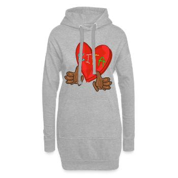 KITA EINGEWÖHNUNG KINDERTAGESSTÄTTE - Hoodie-Kleid - Grau meliert - Vorne