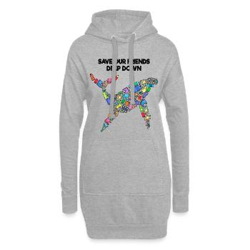 Artenschutz Erde Umwelt Statement - Hoodie-Kleid - Grau meliert - Vorne
