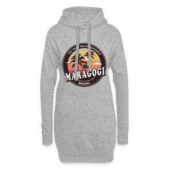 Maragogi Brazil Beach Design - Sweat-shirt à capuche long Femme - gris chiné - Devant