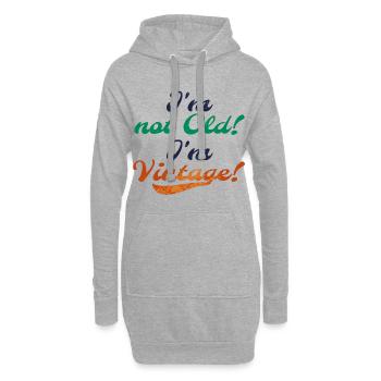 Alt Vintage Retro Statement - Hoodie-Kleid - Grau meliert - Vorne