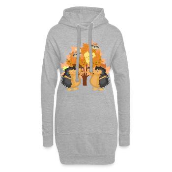 HERBST IGEL FAULTIERE - Hoodie-Kleid - Grau meliert - Vorne