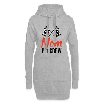 Mom Pit Crew Muttertagsgeschenk - Hoodie-Kleid - Grau meliert - Vorne