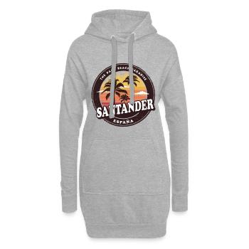 Santander Spanien Vintage Beach Design - Hoodie-Kleid - Grau meliert - Vorne
