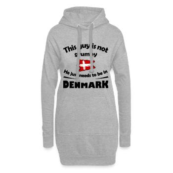 Danemark - Sweat-shirt à capuche long Femme - gris chiné - Devant