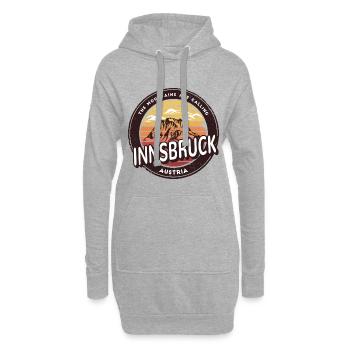 Innsbruck Österreich Berge Design - Hoodie-Kleid - Grau meliert - Vorne