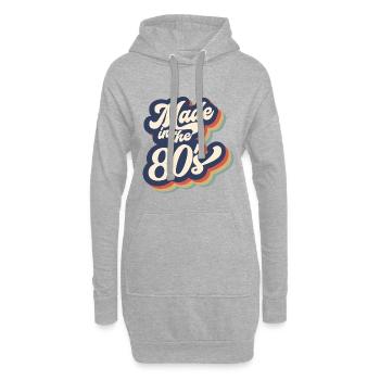 Hergestellt in den 80er Jahren Vintage - Hoodie-Kleid - Grau meliert - Vorne