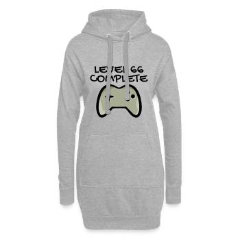 66. Geburtstag - 66 Jahre Geschenk - Hoodie-Kleid - Grau meliert - Vorne