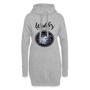 Widder Sternzeichen - Hoodie-Kleid - Grau meliert - Vorne