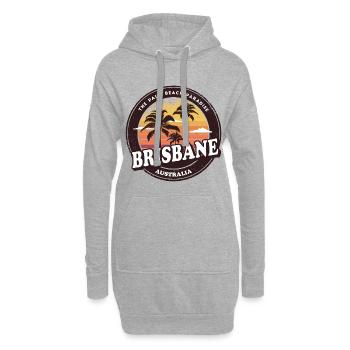 Brisbane Australien Vintage Beach Design - Hoodie-Kleid - Grau meliert - Vorne