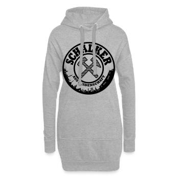 Gelsenkirchen Schalke Leidenschaft Farbe änderbar - Hoodie-Kleid - Grau meliert - Vorne