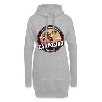 Carvoeiro Portugal Vintage Beach Design - Hoodie-Kleid - Grau meliert - Vorne