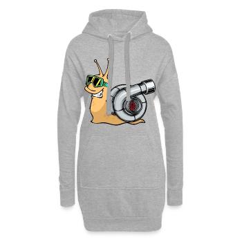 Cool Voiture Turbocompresseur Amateurs de voitures Automobilistes - Sweat-shirt à capuche long Femme - gris chiné - Devant