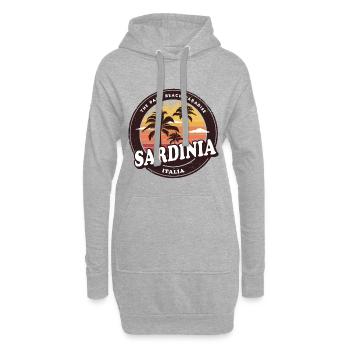 Sardinien Strand Vintage Design - Hoodie-Kleid - Grau meliert - Vorne