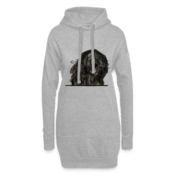 Bergamasco Schäferhund für guckende Hundeliebhaber - Hoodie-Kleid - Grau meliert - Vorne