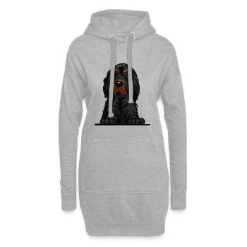 Gordon Setter Dog pour les amateurs de chiens qui regardent - Sweat-shirt à capuche long Femme - gris chiné - Devant