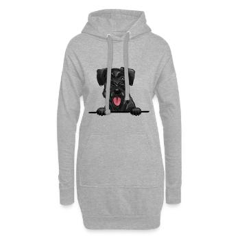 Chien Schnauzer géant pour les amateurs de chiens qui regardent - Sweat-shirt à capuche long Femme - gris chiné - Devant