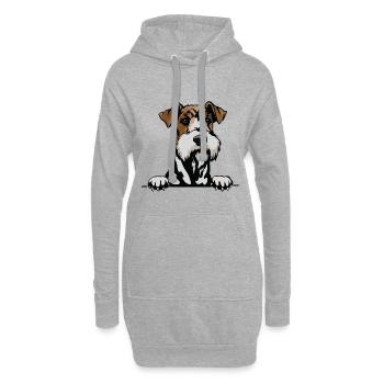 Kromfohrlander Chien pour les amateurs de chiens qui jettent un coup d’œil - Sweat-shirt à capuche long Femme - gris chiné - Devant