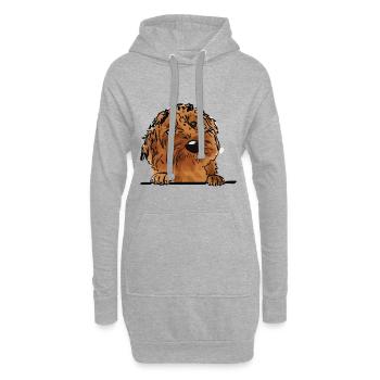 Labradoodle Dog pour les amateurs de chiens qui jettent un coup d’œil - Sweat-shirt à capuche long Femme - gris chiné - Devant