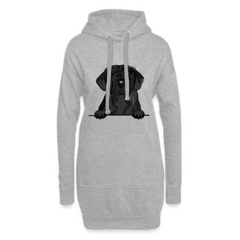 Chien dogue napolitain pour les amateurs de chiens qui regardent - Sweat-shirt à capuche long Femme - gris chiné - Devant