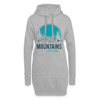 Mountains Adventure - Hoodie-Kleid - Grau meliert - Vorne