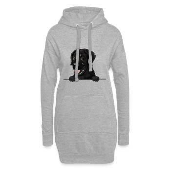 Retriever Chien à pelage plat pour les amateurs de chiens qui regardent - Sweat-shirt à capuche long Femme - gris chiné - Devant