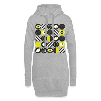 minimimalisme audacieux l points l jaune - Sweat-shirt à capuche long Femme - gris chiné - Devant