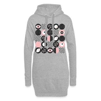 minimalisme audacieux l points l rose - Sweat-shirt à capuche long Femme - gris chiné - Devant
