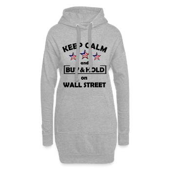 Der Wall Street Investor - Hoodie-Kleid - Grau meliert - Vorne