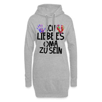 Rentnerin Oma Statement Alte Frau Großmutter - Hoodie-Kleid - Grau meliert - Vorne