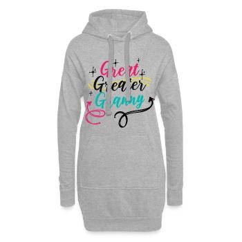 Großmutter Oma Spruch Rentnerin Alles Gute - Hoodie-Kleid - Grau meliert - Vorne