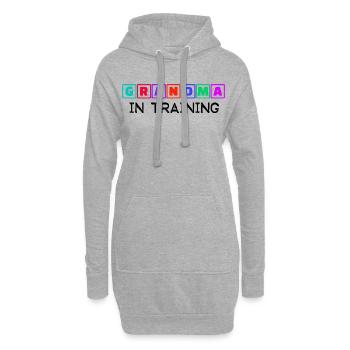 Déclaration humoristique Grand-mère Grand-mère Vieille femme - Sweat-shirt à capuche long Femme - gris chiné - Devant