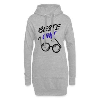Oma Großmutter Beste Omi Brille Statement - Hoodie-Kleid - Grau meliert - Vorne