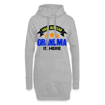 Grandmother Grandma Cool Statement Lieblingsomi Omi - Hoodie Dress - heather grey - Front