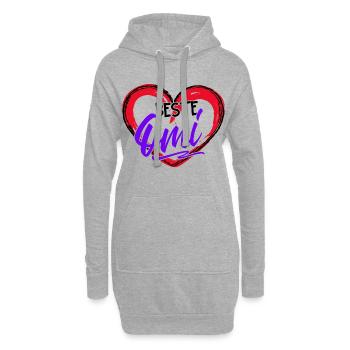 Beste Omi Statement Oma Großmutter Seniorin - Hoodie-Kleid - Grau meliert - Vorne