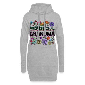 Großmutter Oma Alte Frau Alles Gute Statement - Hoodie-Kleid - Grau meliert - Vorne