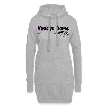 Großmutter Alte Frau Vintage Oma Statement - Hoodie-Kleid - Grau meliert - Vorne